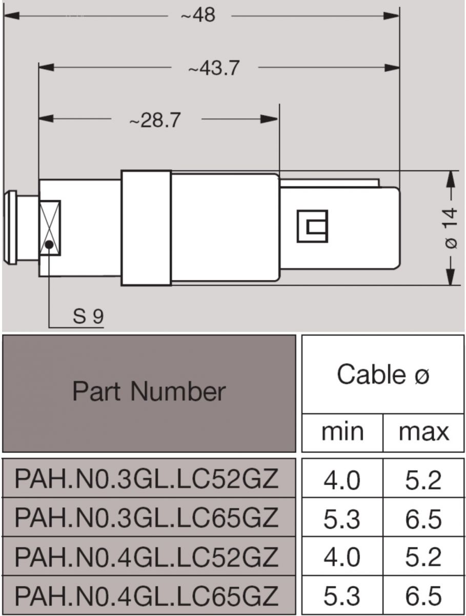 מחבר קונקטור LEMO REDEL PAH.N0.3GL.LC65GZ